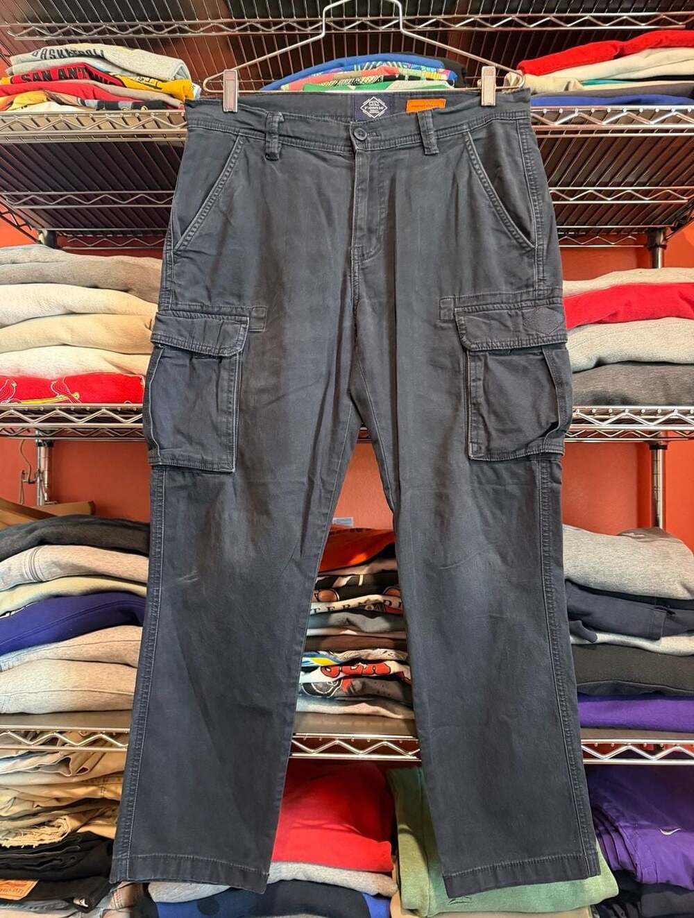 St John's Bay Cargo Pants Size 30x30 Dark Gray Comfort Stretch